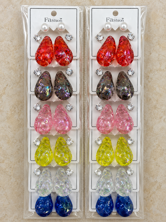 16rs each 12-pair of imported earrings combo (9166)
