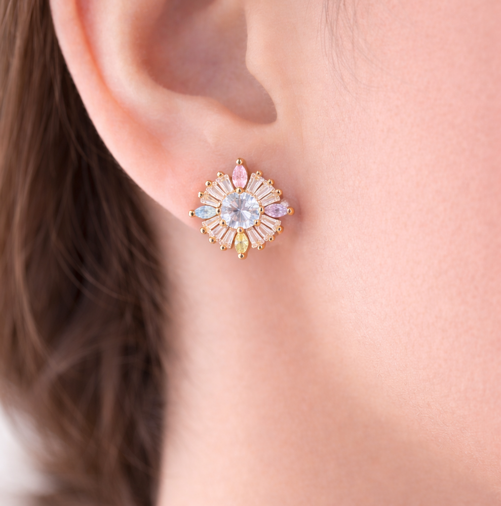 Anti Tarnish CZ Earring-59