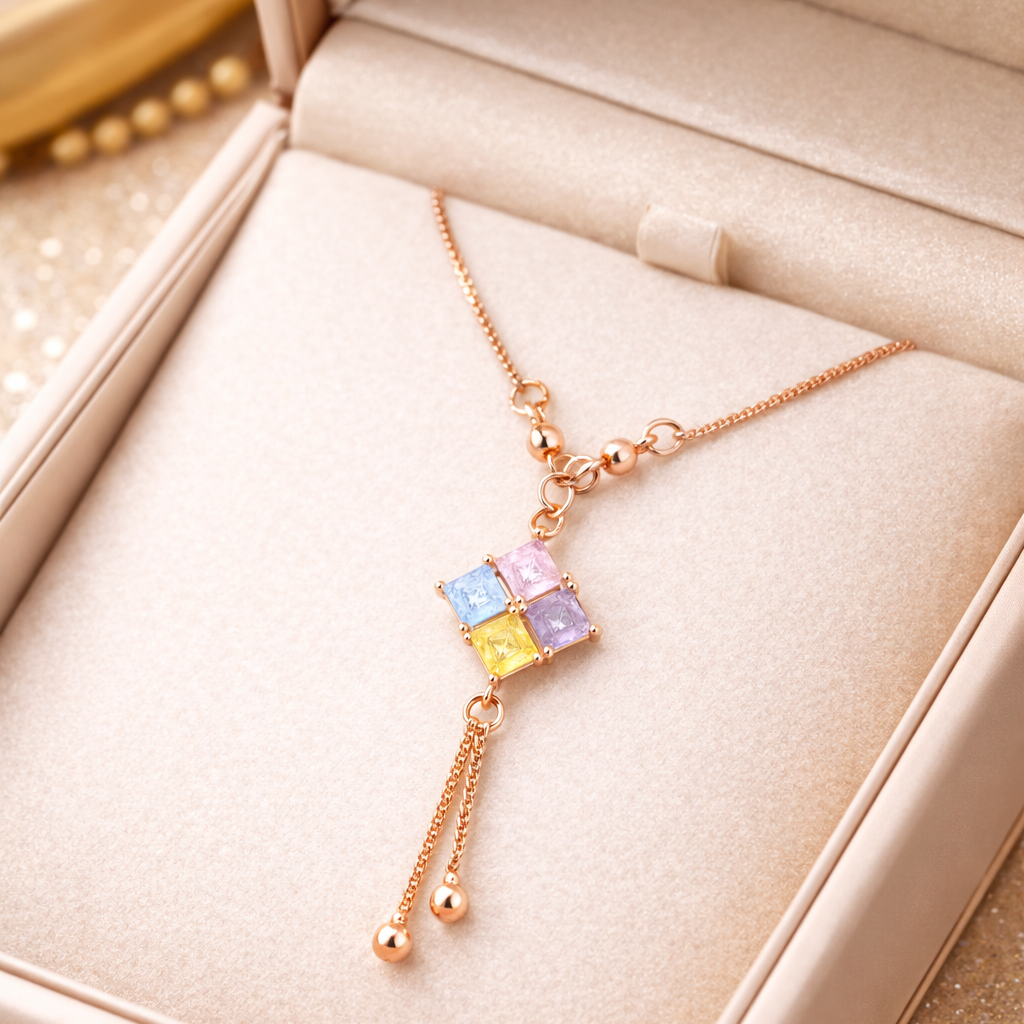 Anti Tarnish CZ Necklace(with box) 31