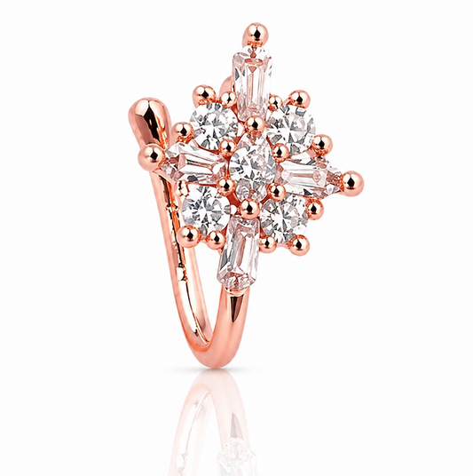 Anti Tarnish CZ nose pin 38
