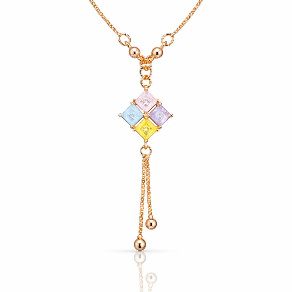 Anti Tarnish CZ Necklace(with box) 31