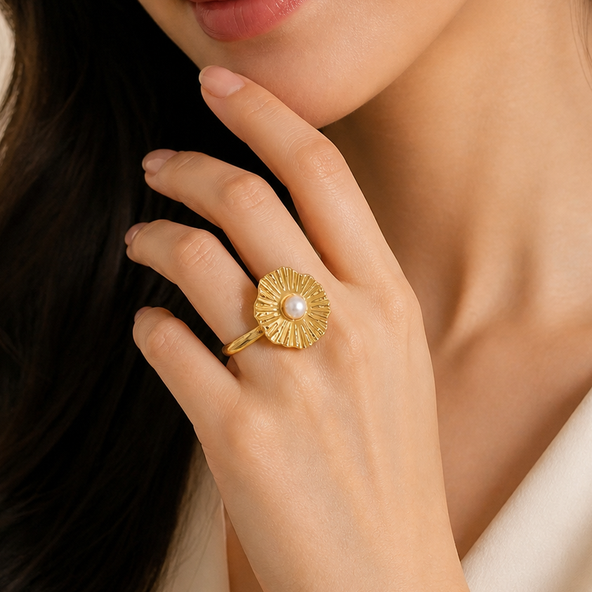 Anti Tarnish adjustable rings 128