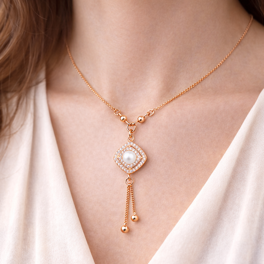 Anti Tarnish CZ Necklace(with box) 33