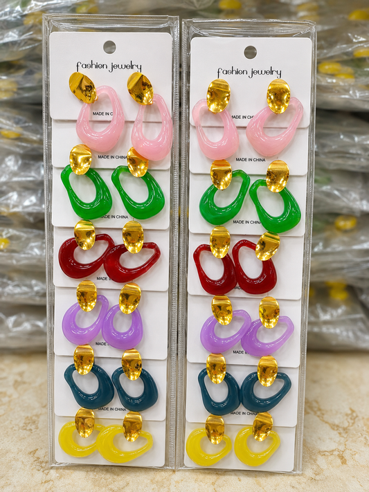 12rs each 12-pair of imported earrings combo (9211)