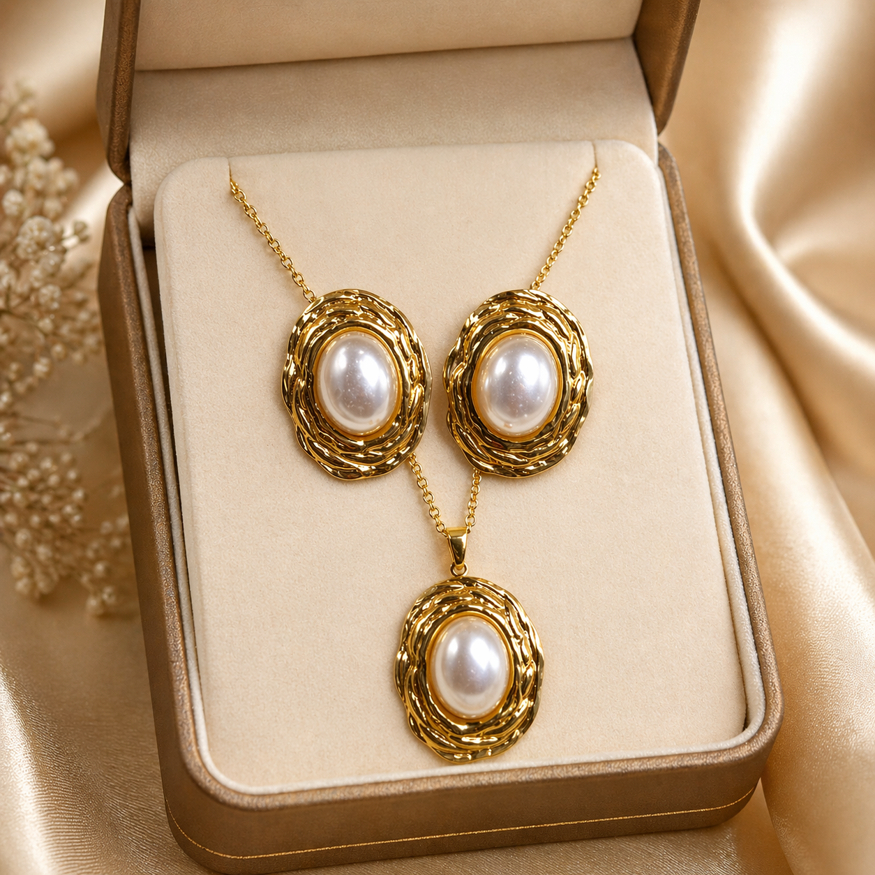 Anti Tarnish Combo Set with 1 Pair of Earring and Necklace 26