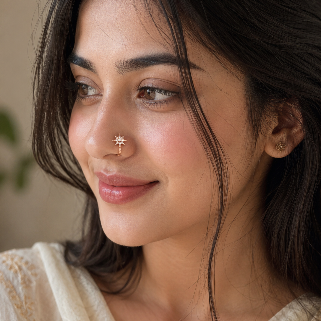 Anti Tarnish nose pin 35