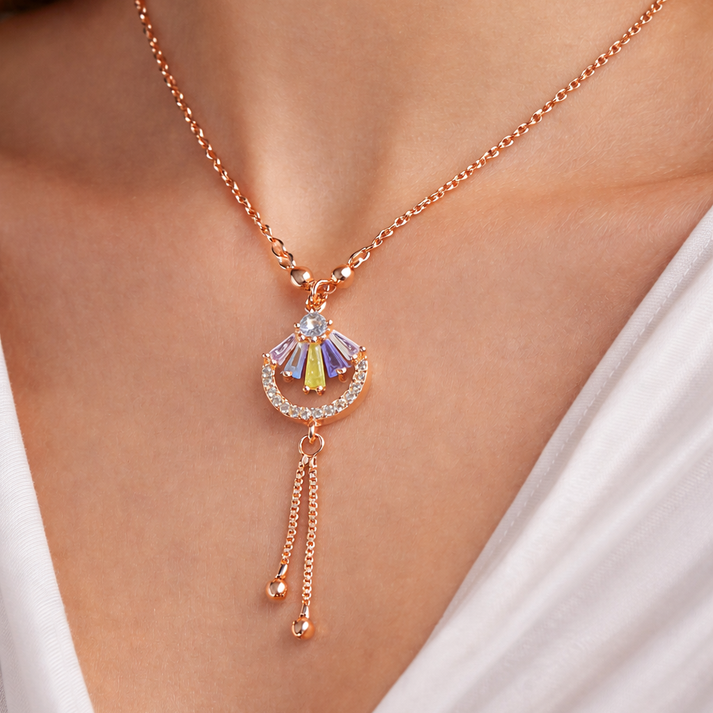 Anti Tarnish CZ Necklace(with box) 23