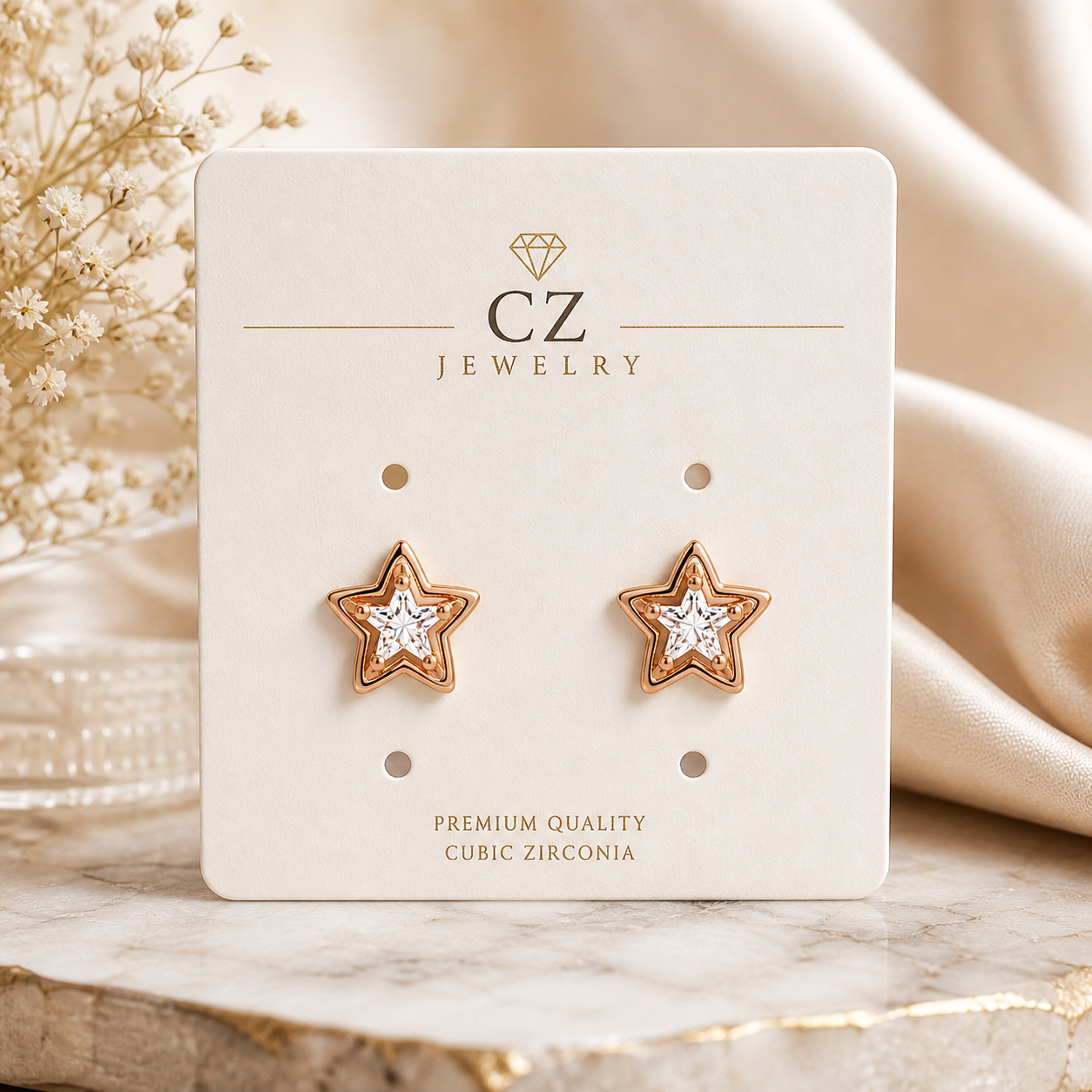 Anti Tarnish CZ Earring-61