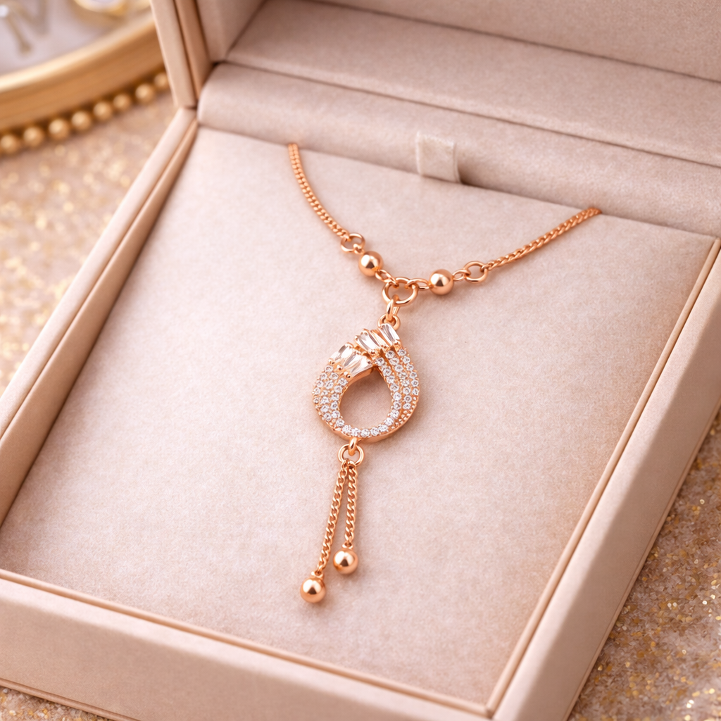 Anti Tarnish CZ Necklace(with box) 35