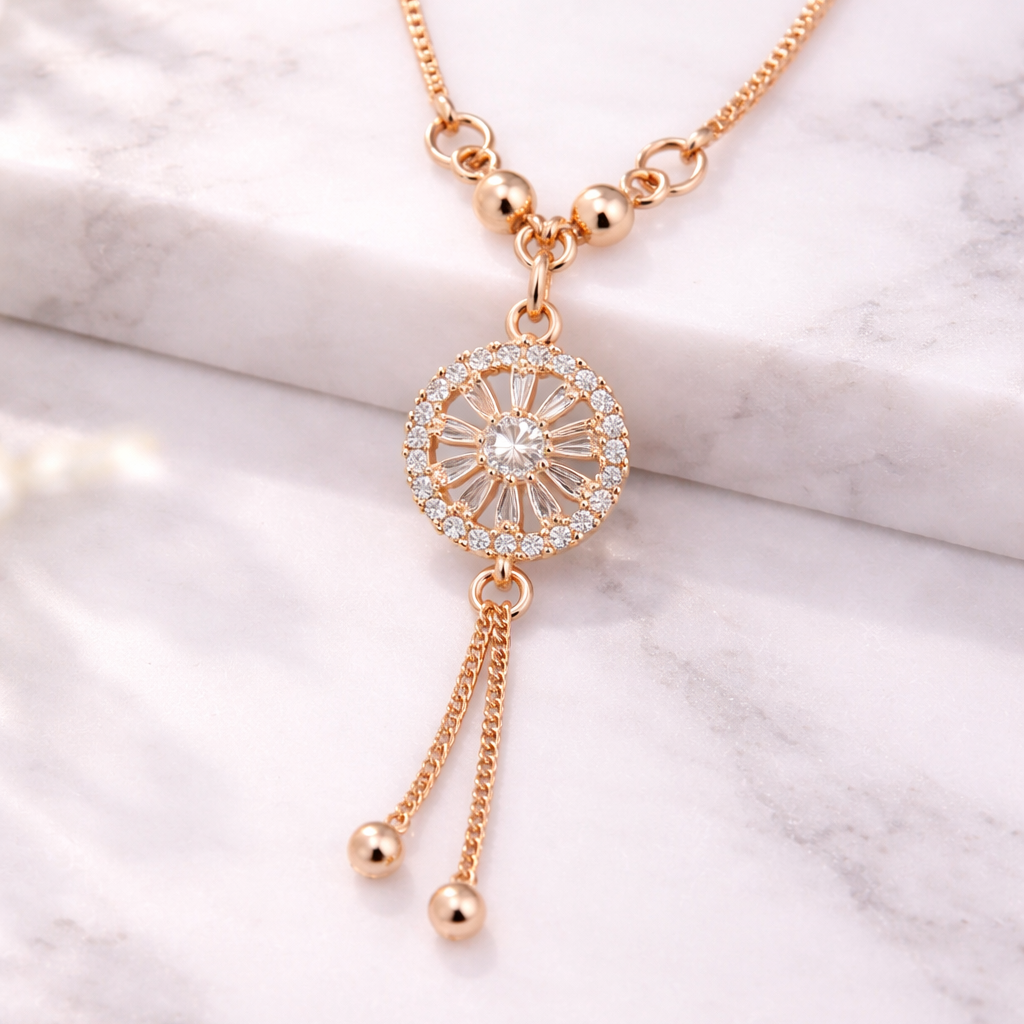 Anti Tarnish CZ Necklace(with box) 27