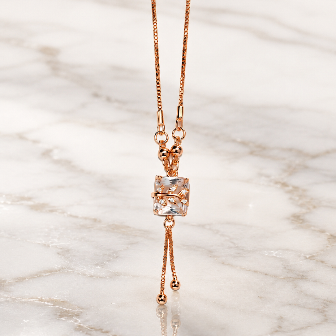Anti Tarnish CZ Chain Pendant 02