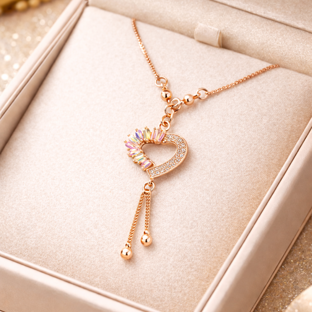 Anti Tarnish CZ Necklace(with box) 30