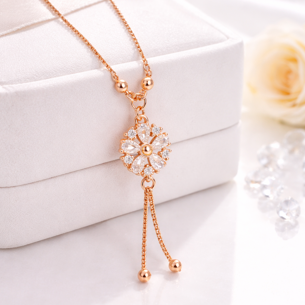 Anti Tarnish CZ Necklace(with box) 24