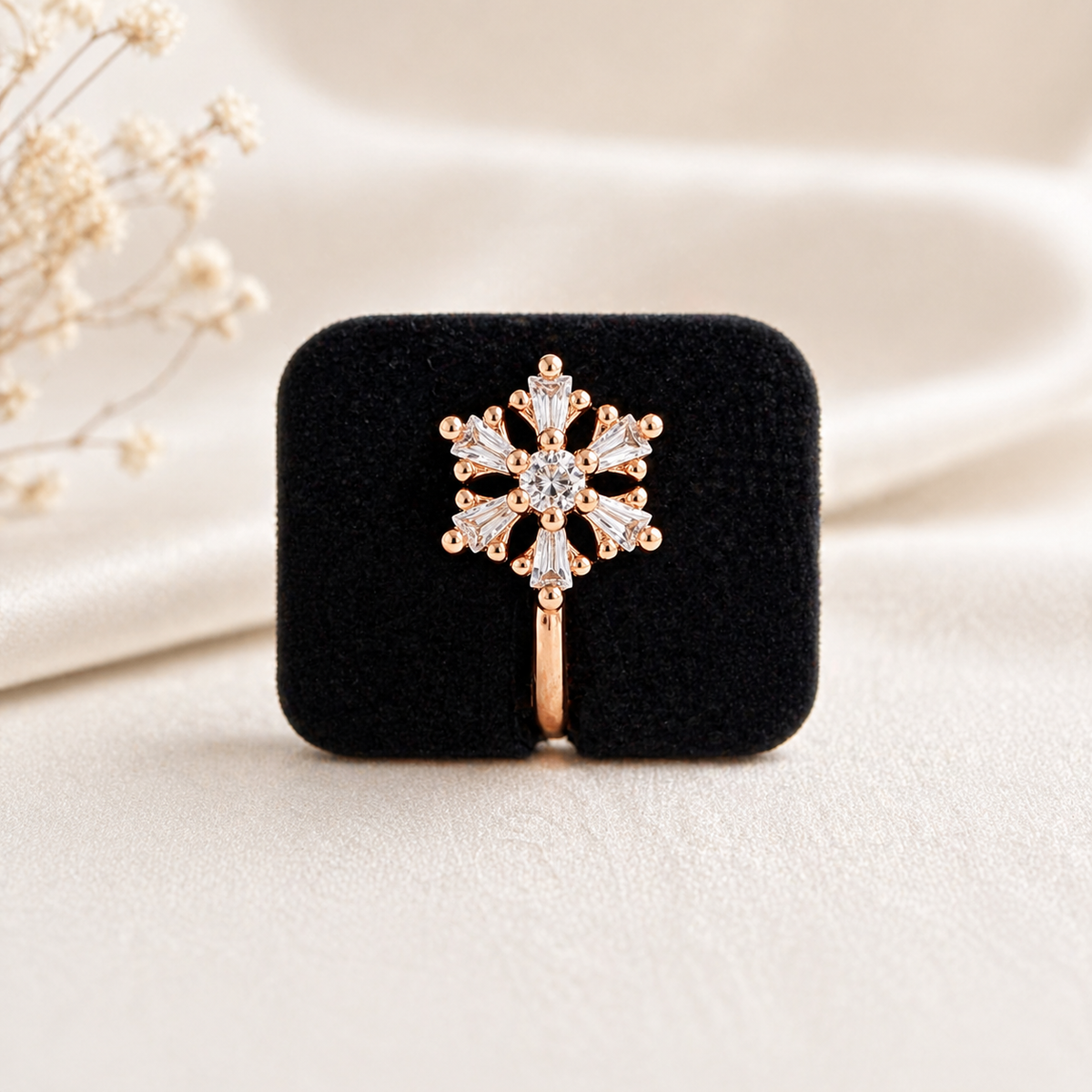 Anti Tarnish CZ nose pin 46