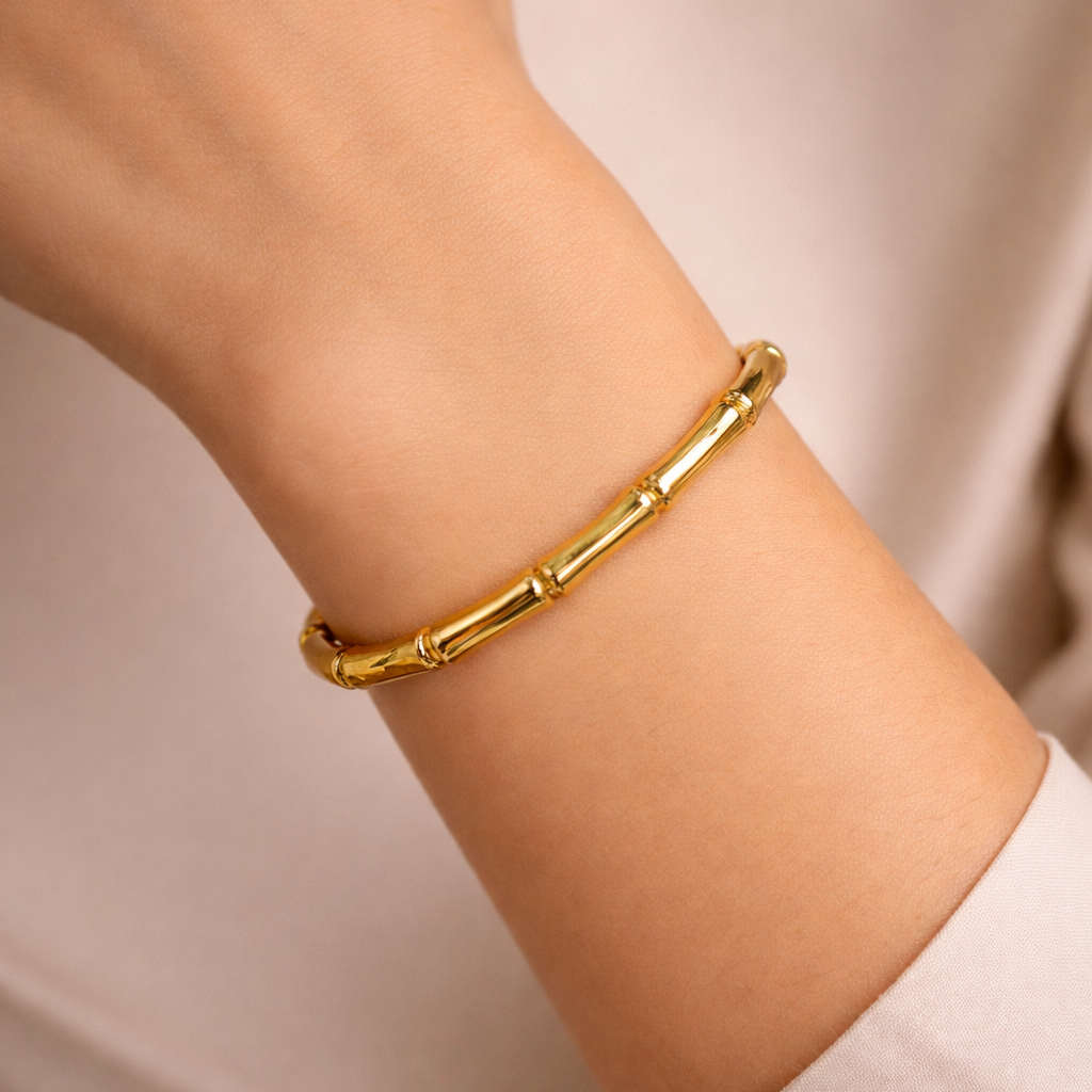 Anti Tarnish bamboo Bracelet (9384)