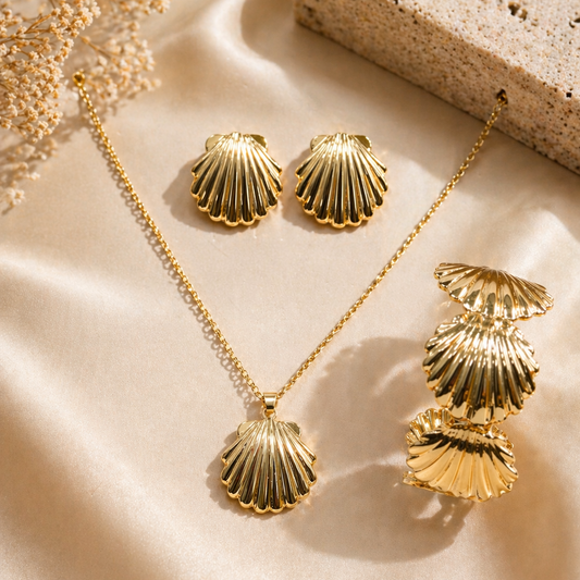 Anti Tarnish Combo Set with 1 Pair of Earring, Bracelet and Necklace