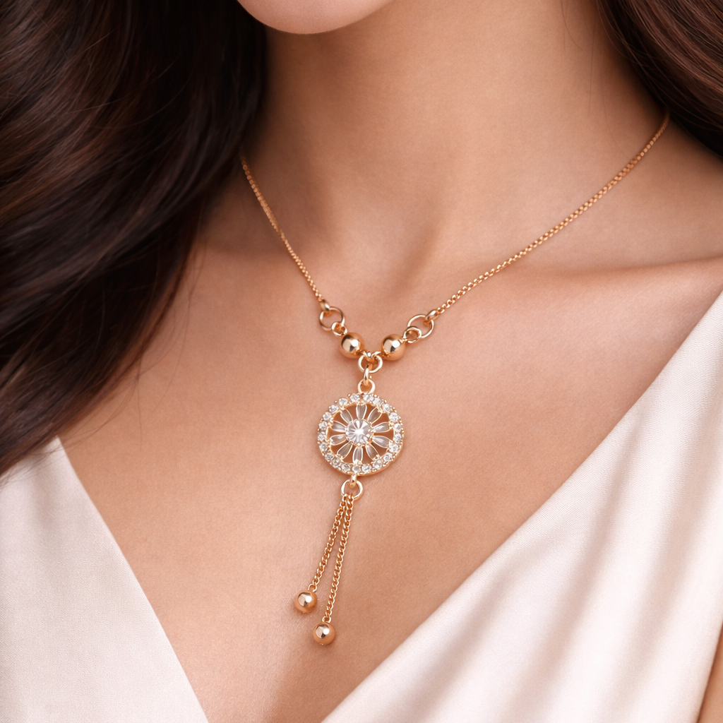 Anti Tarnish CZ Necklace(with box) 27
