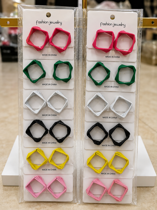 13rs each 12-pair of imported earrings combo (9204)