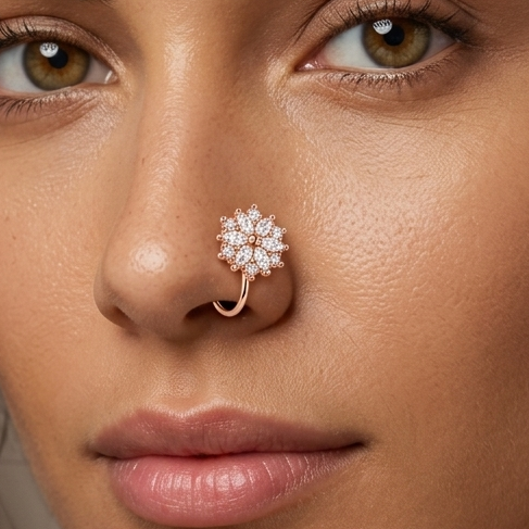Anti Tarnish CZ nose pin 32
