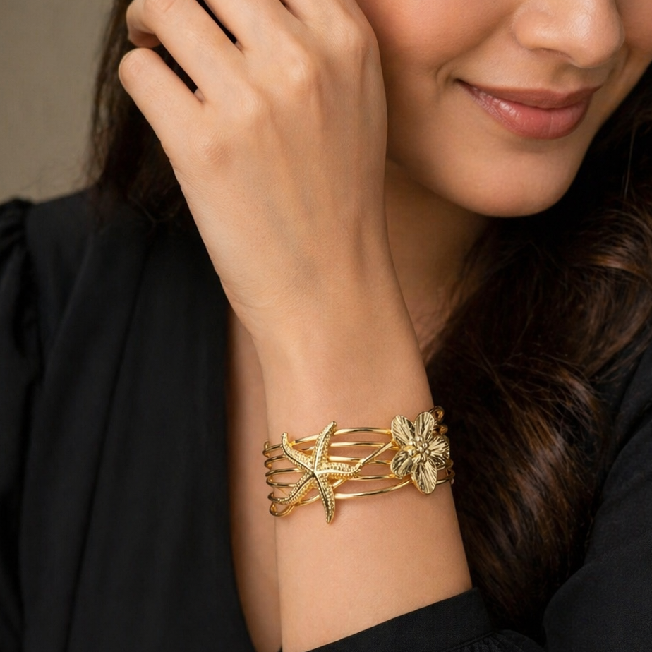Anti Tarnish broad bracelet