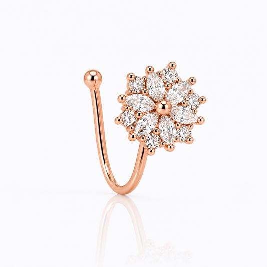 Anti Tarnish CZ nose pin 32