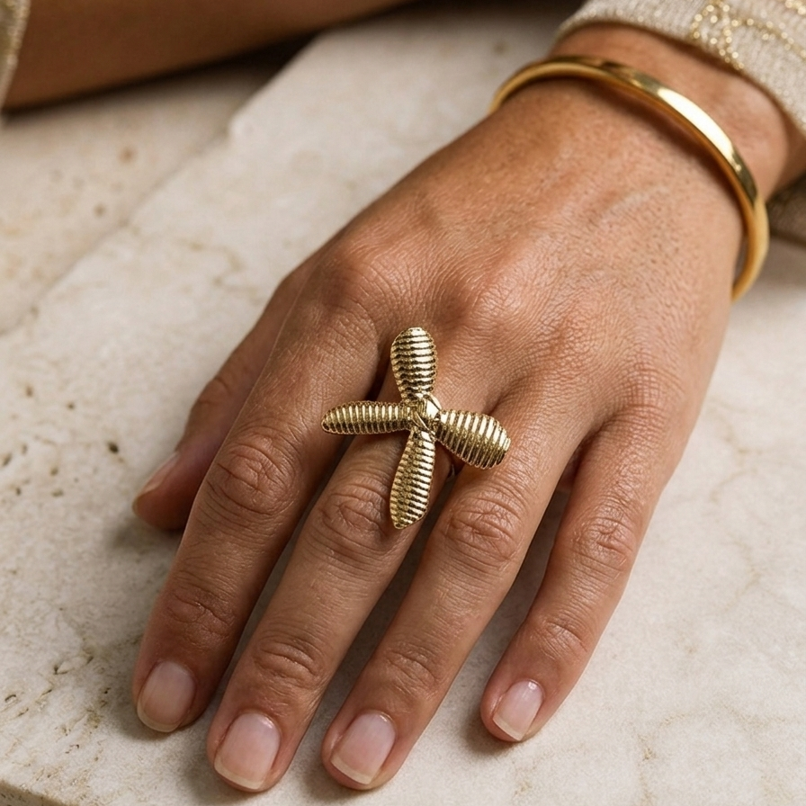 Anti Tarnish adjustable rings 85