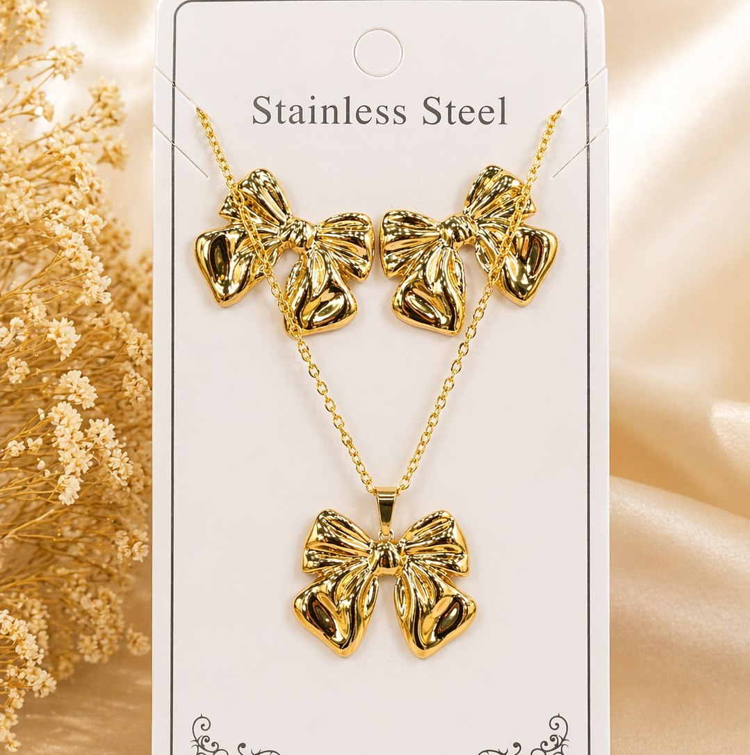 Anti Tarnish  Combo Set with 1 pair of Earring and Necklace