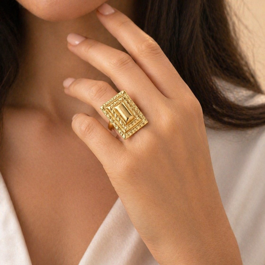 Anti Tarnish adjustable rings 68
