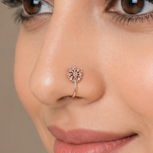 Anti Tarnish CZ nose pin 29
