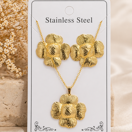 Anti Tarnish  Combo Set with 1 pair of Earring and Necklace