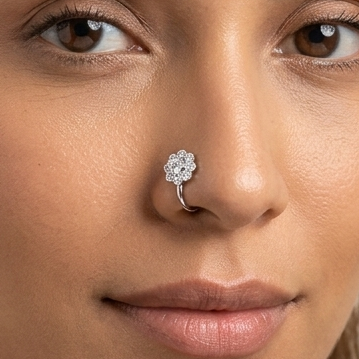 Anti Tarnish CZ nose pin 39