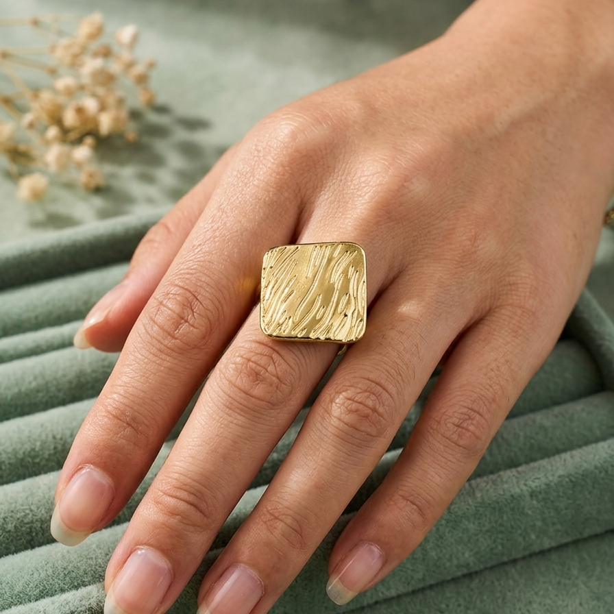 Anti Tarnish adjustable rings 90