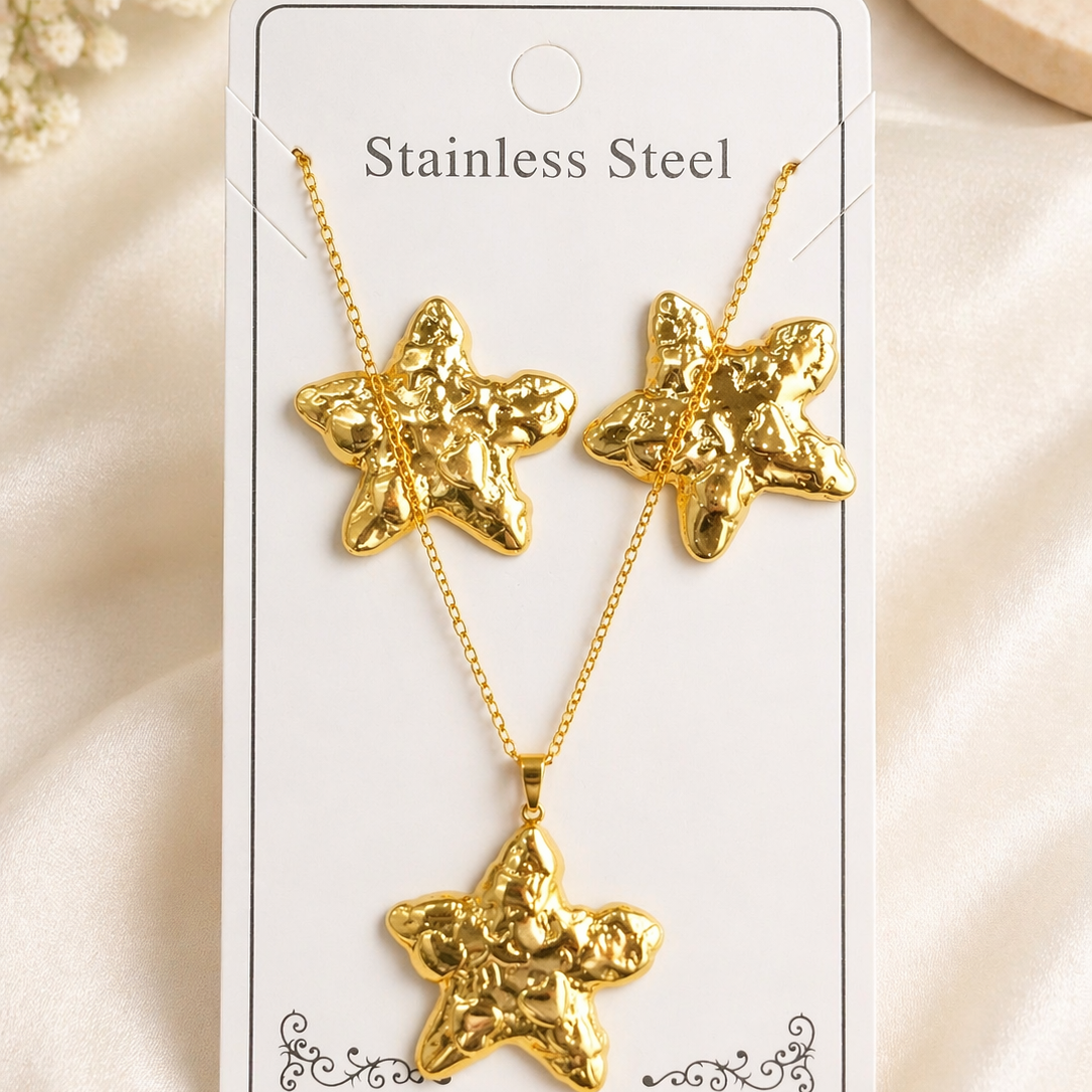 Anti Tarnish  Combo Set with 1 pair of Earring and Necklace