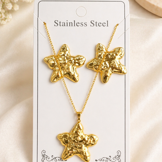 Anti Tarnish  Combo Set with 1 pair of Earring and Necklace