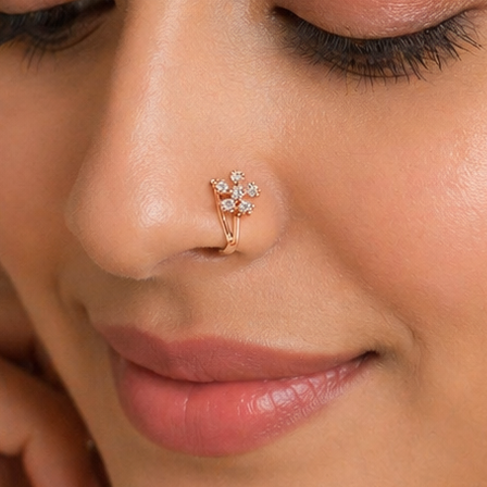 Anti Tarnish CZ nose pin 26