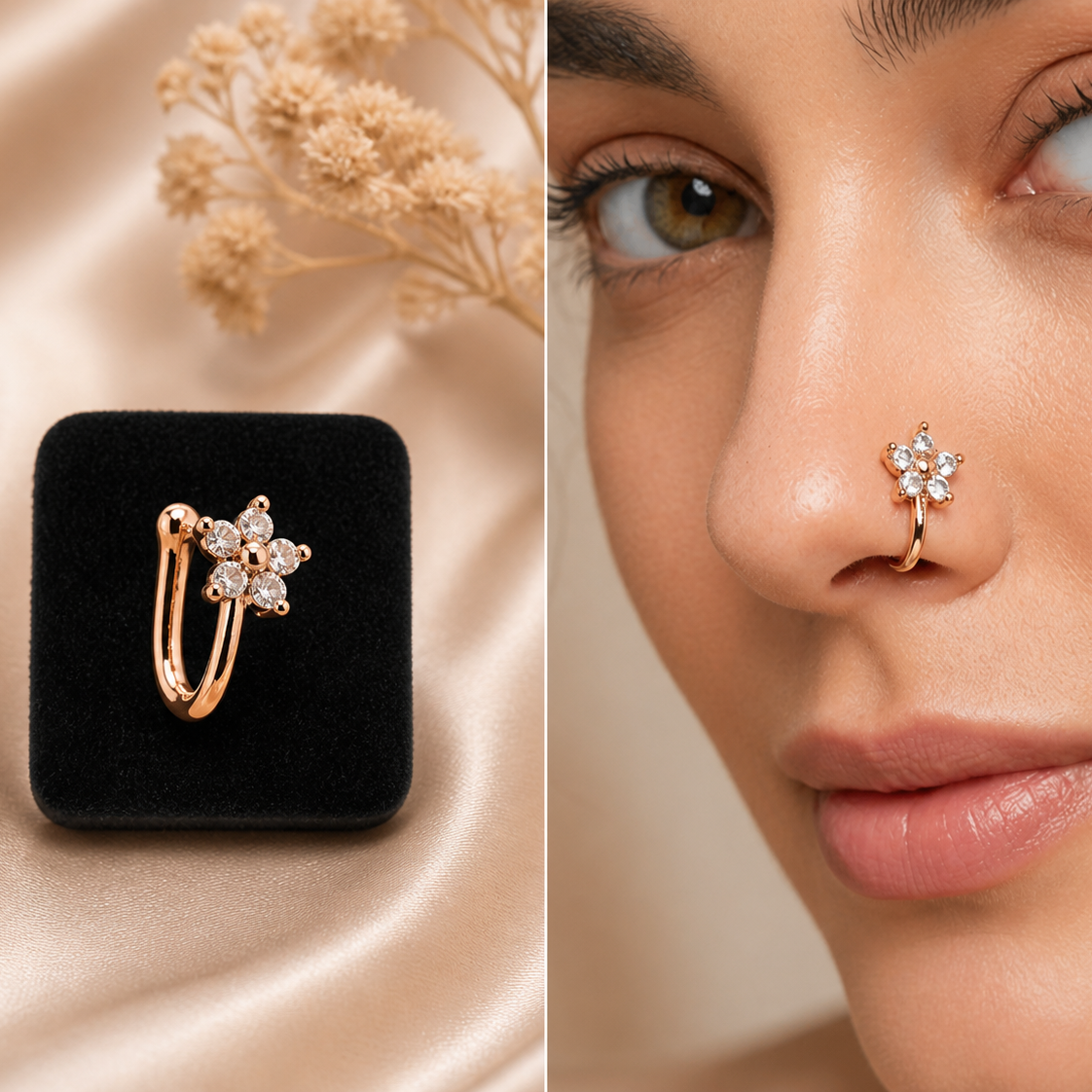 Anti Tarnish CZ nose pin 37