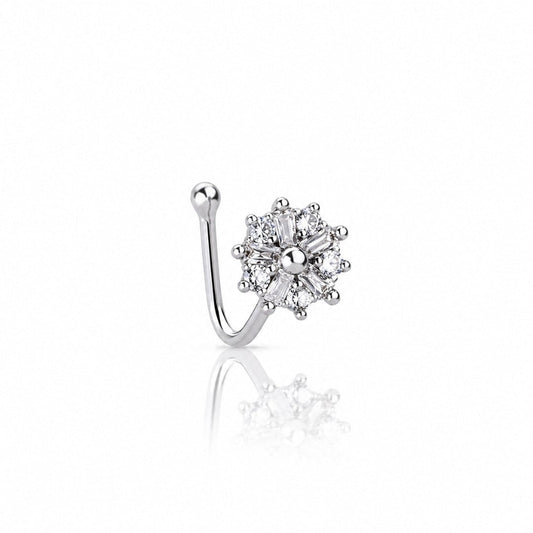 Anti Tarnish CZ nose pin 24