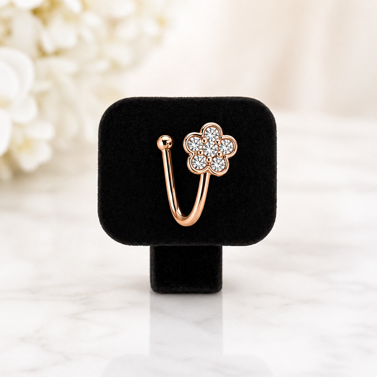 Anti Tarnish CZ nose pin 30