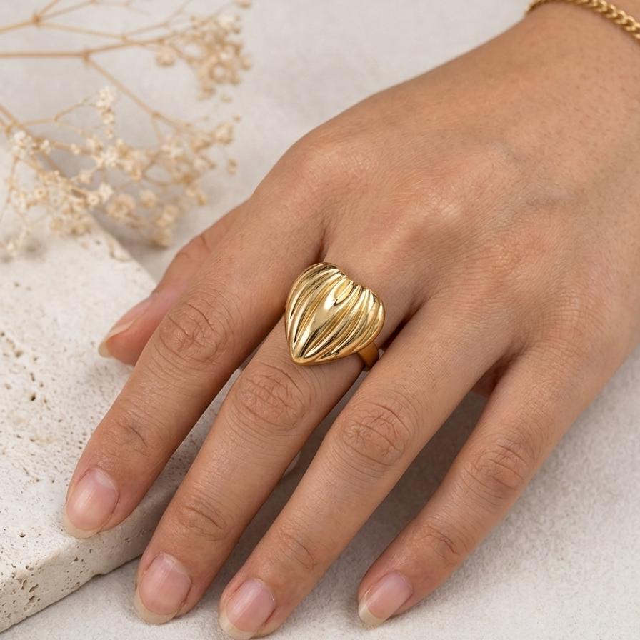Anti Tarnish adjustable rings 61