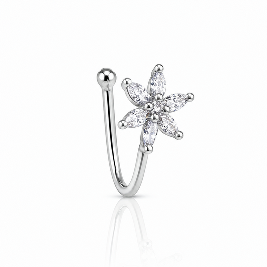 Anti Tarnish CZ nose pin 28