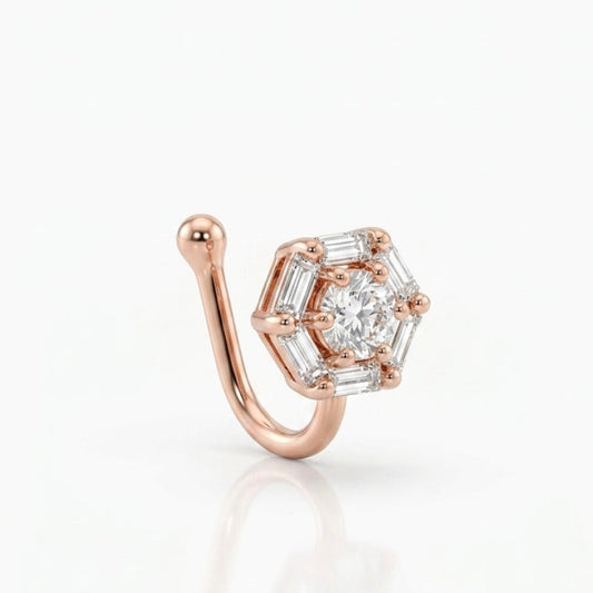 Anti Tarnish CZ nose pin 25