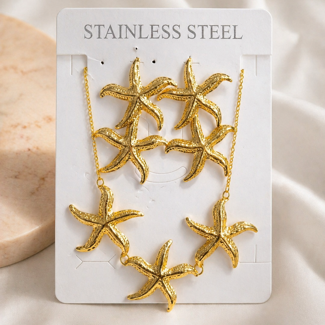 Anti Tarnish Combo Set With 1 Pair of Earring and Necklace