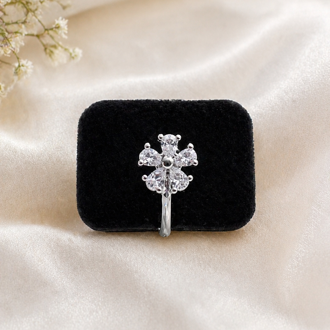 Anti Tarnish CZ nose pin 35