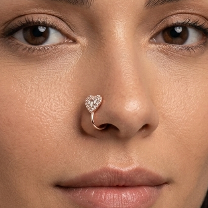 Anti Tarnish CZ nose pin 33