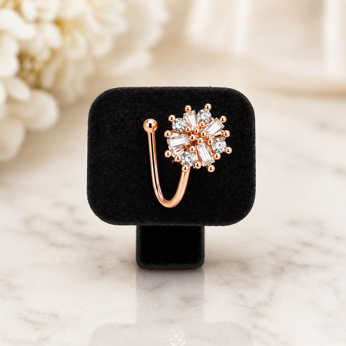 Anti Tarnish CZ nose pin 31