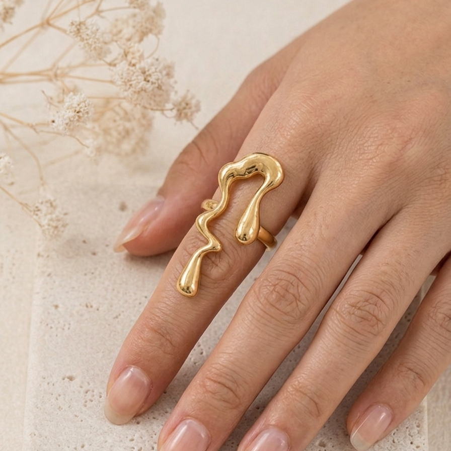 Anti Tarnish adjustable rings 95