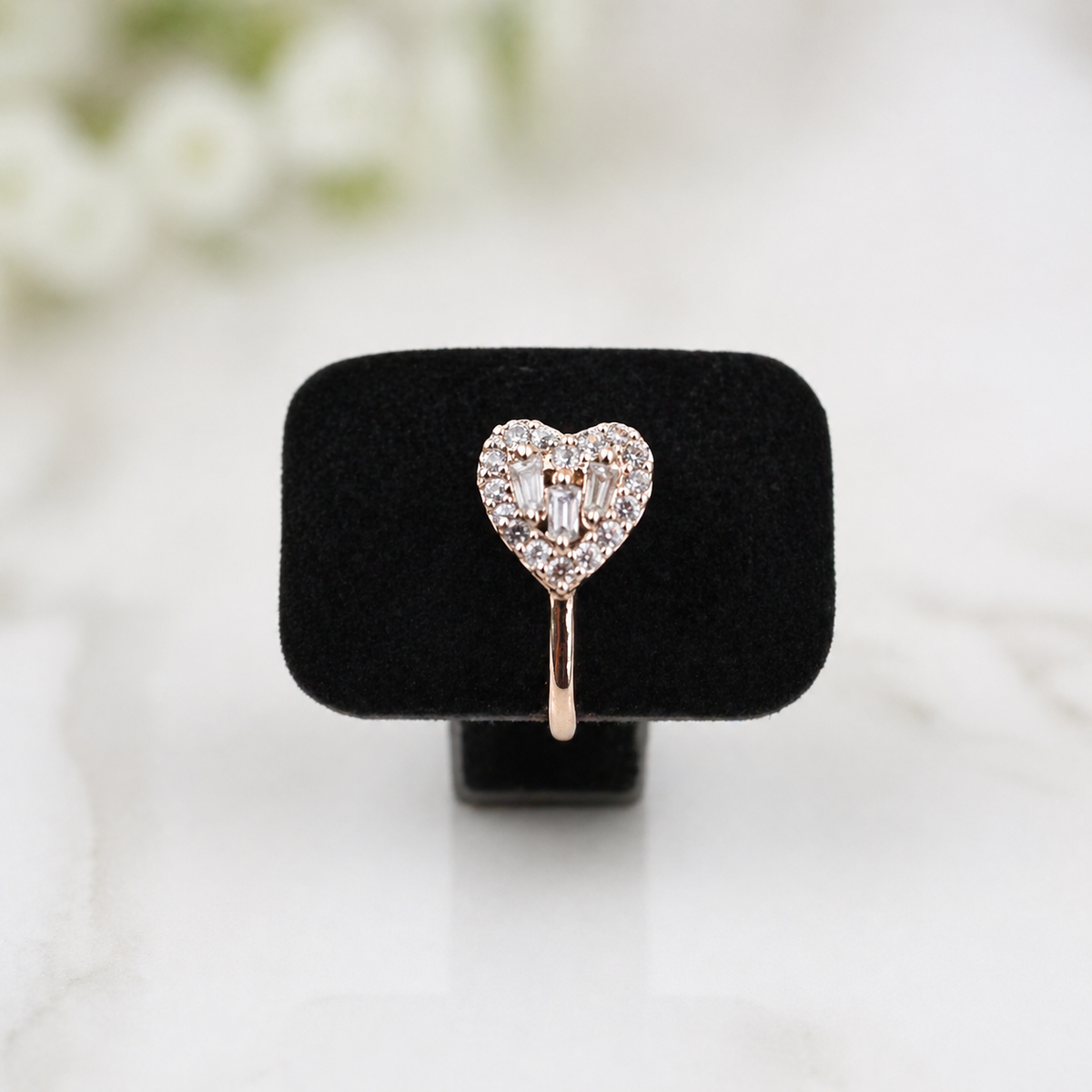 Anti Tarnish CZ nose pin 33