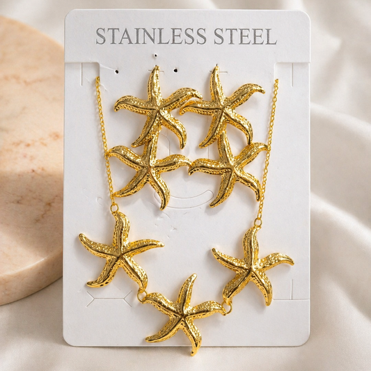 Anti Tarnish Combo Set With 1 Pair of Earring and Necklace