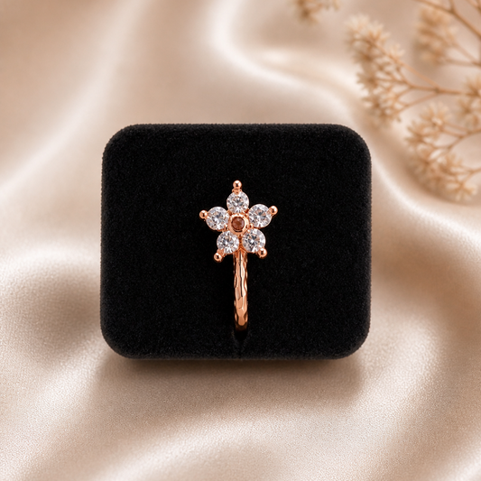 Anti Tarnish CZ nose pin 37