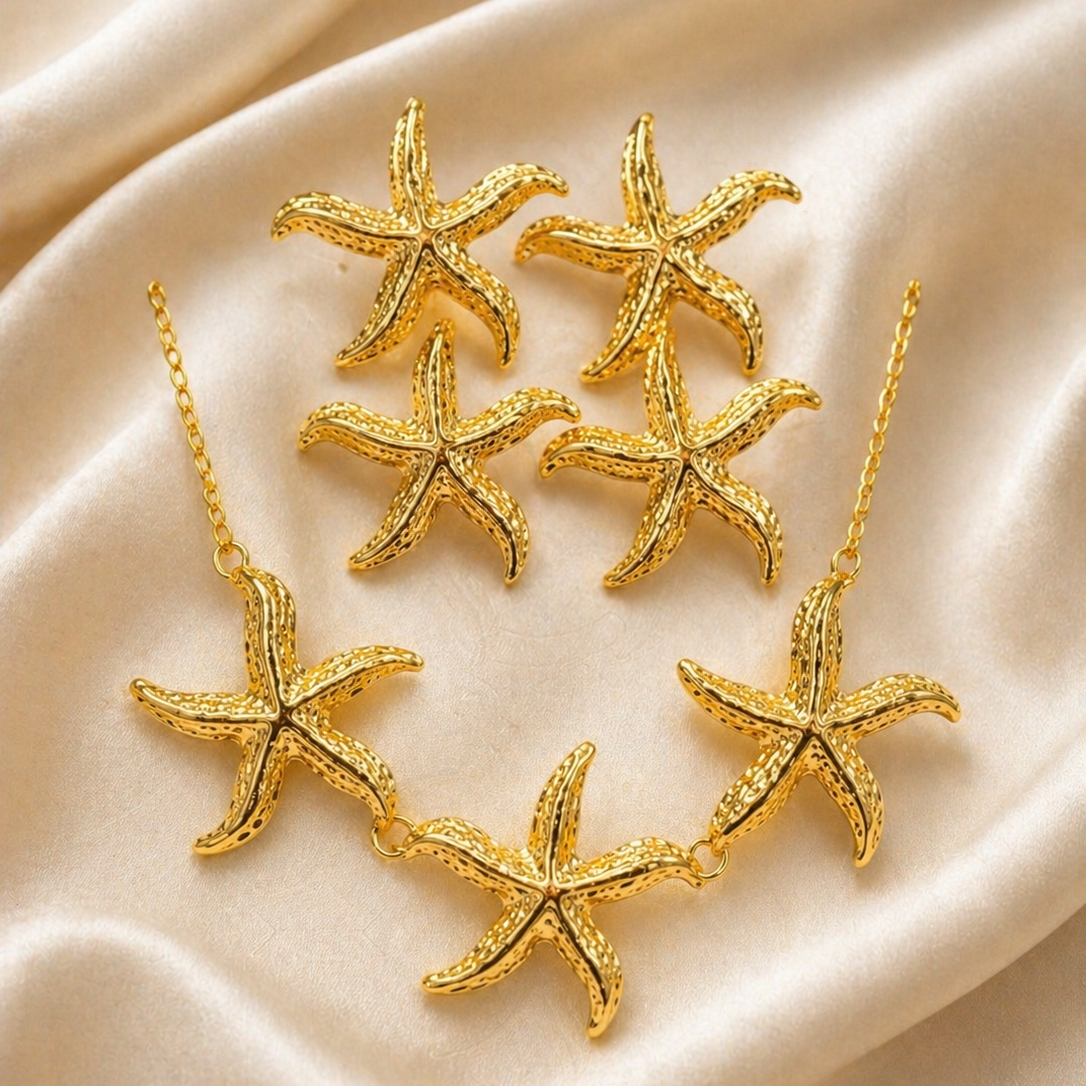 Anti Tarnish Combo Set With 1 Pair of Earring and Necklace
